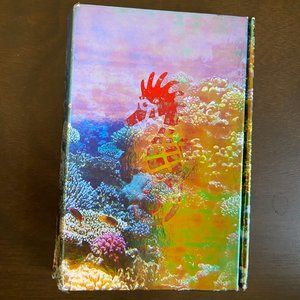 Magnetic Seahorse Agenda Rainbow Shimmer Address Book Notepad Stickers included